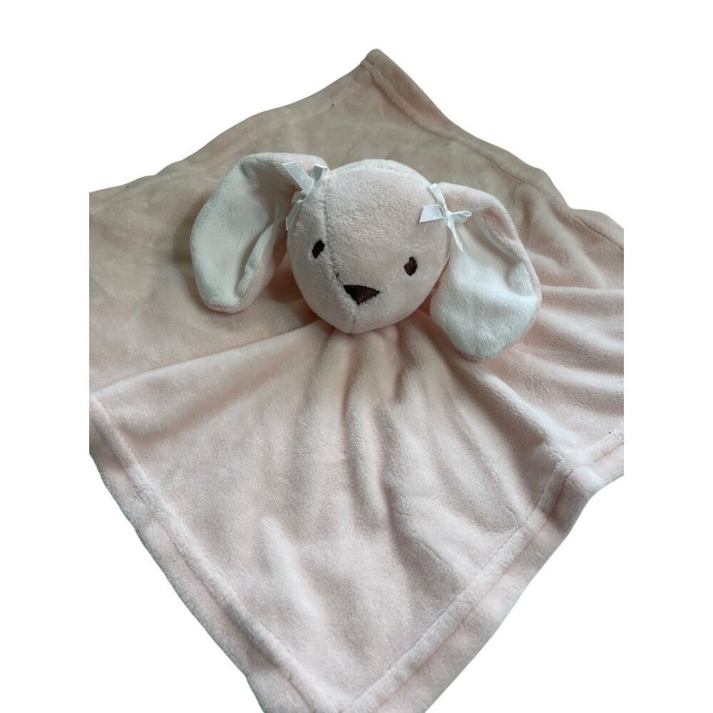 Baby Essentials Pink Bunny Security Blanket Plush Lovey 100% Polyester Soft Comf